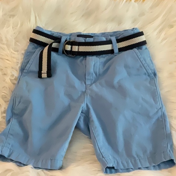 Men's Blue Shorts with Belt - Picture 1 of 5